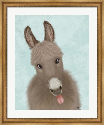 Framed Funny Farm Donkey 2 Print