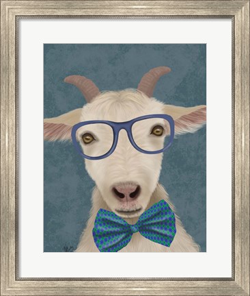 Framed Nerdy Goat Print