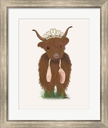 Framed Highland Cow Ballet Print
