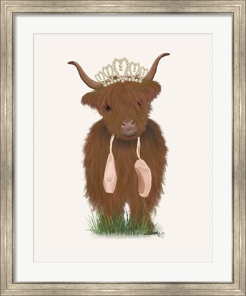 Framed Highland Cow Ballet Print