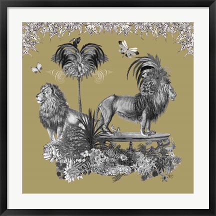 Framed Livoris Feritas Lion Design, Square Print