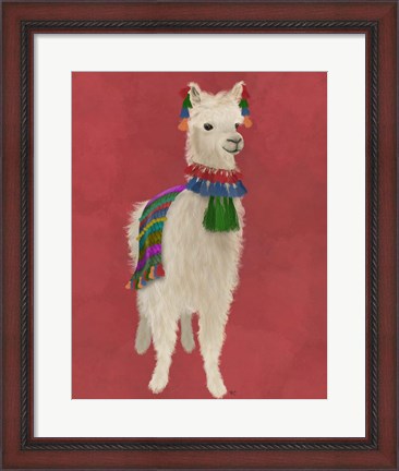 Framed Llama Traditional 1, Full Print