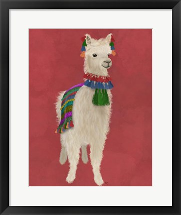 Framed Llama Traditional 1, Full Print