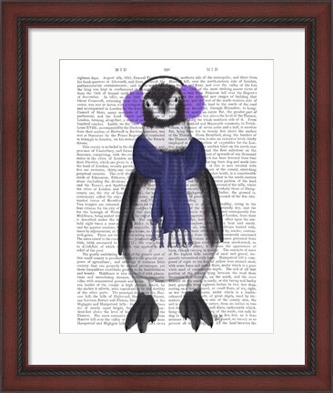 Framed Penguin Ear Muffs Book Print Print