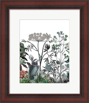 Framed Wildflower Bloom, Owl Print