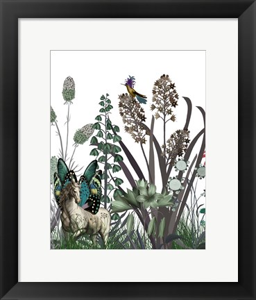Framed Wildflower Bloom, Horse Print