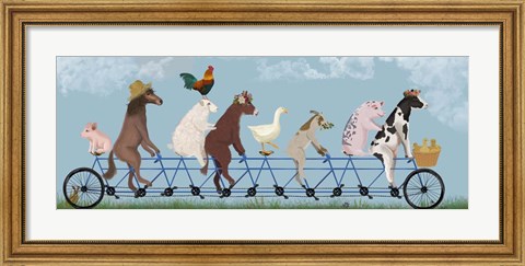 Framed Tandem Farm Animals Print