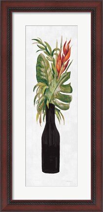Framed Tropical Lush II on White Print