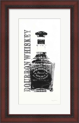 Framed Bourbon BW Crop Print