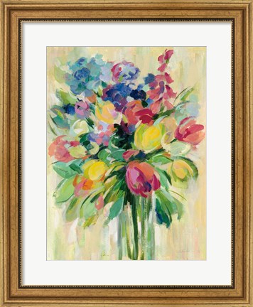 Framed Earthy Colors Bouquet II Print