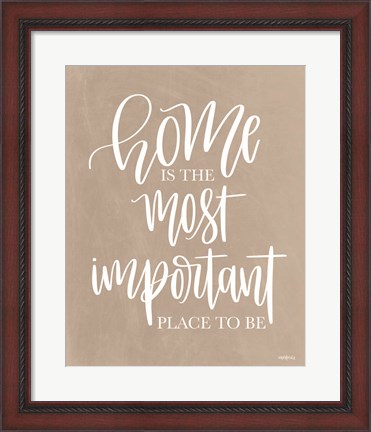 Framed Home is the Most Important Place to Be Print