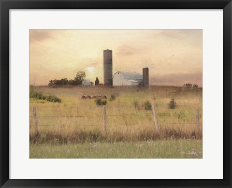 Framed Sunset at the Dexter Farm Print
