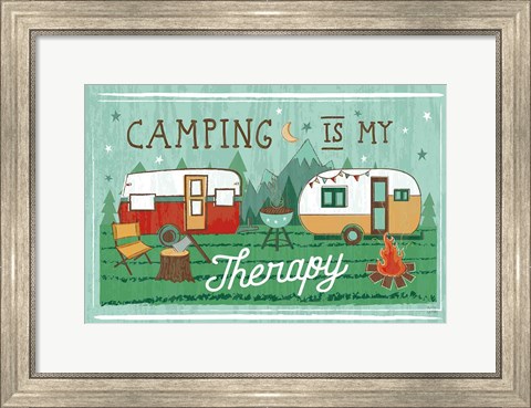 Framed Comfy Camping VIII Print