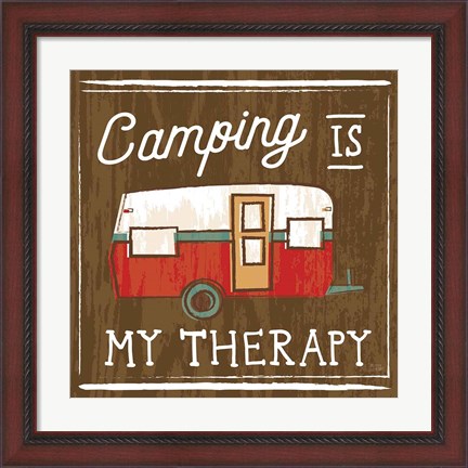 Framed Comfy Camping IV Print