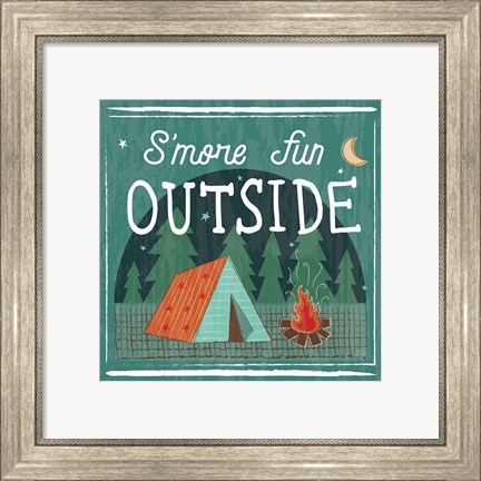 Framed Comfy Camping III Print