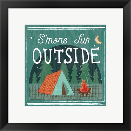 Framed Comfy Camping III Print