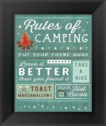 Framed Comfy Camping I Print