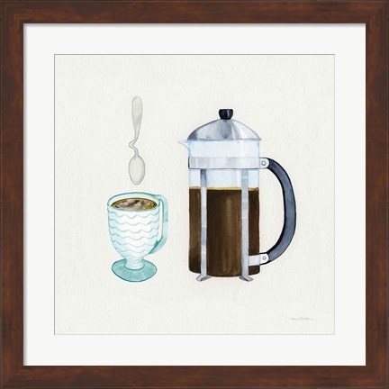 Framed Coffee Break VIII Tan Print