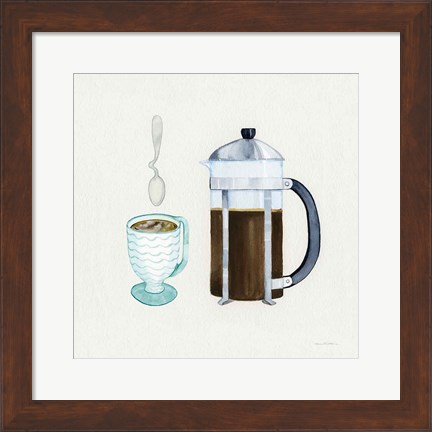 Framed Coffee Break VIII Tan Print