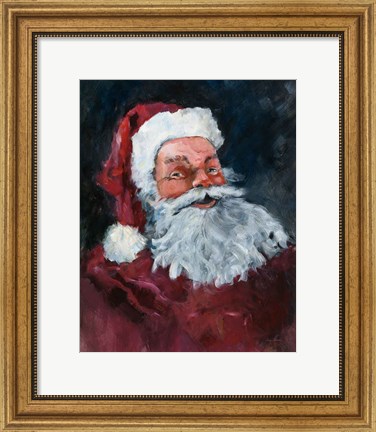 Framed Jolly Santa Print