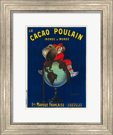 Framed Le Cacao Poulain Inonde le Monde, 1911 Print