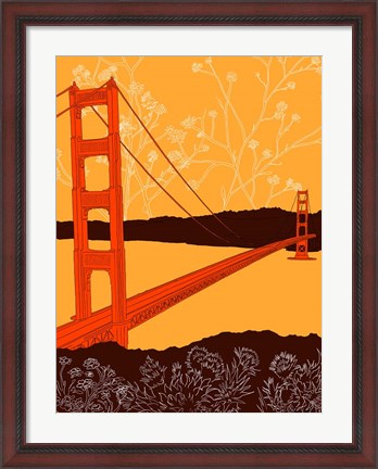 Framed Golden Gate Bridge - Headlands Print