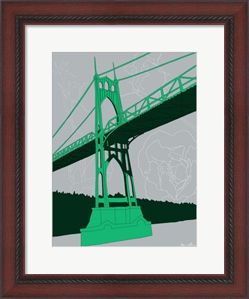Framed St. Johns Bridge - Portland Print