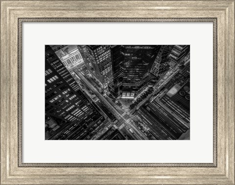 Framed New York City Looking Down Print