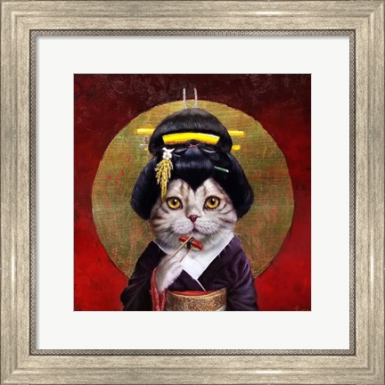 Framed Kyoto Kitty Print