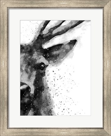 Framed Deer At Attention Print