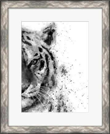 Framed Tiger At Attention Print