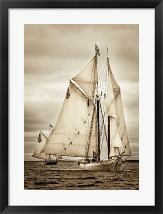 Framed Racing Downwind Wing-on-Wing Print