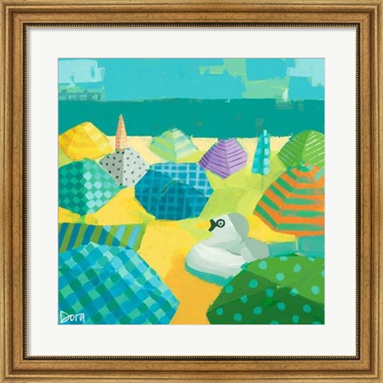 Framed Swan in the Shade Print
