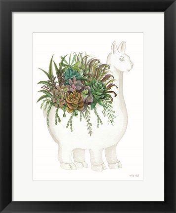 Framed Proud Llama Pot I Print