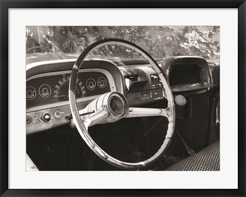 Framed Chevy Steering Wheel Print