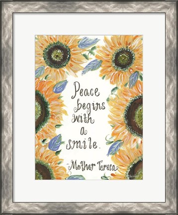 Framed Peace Mother Teresa Print