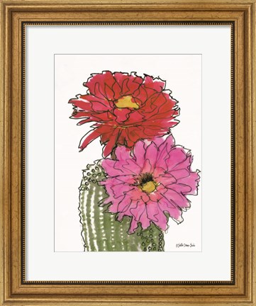 Framed Cactus Flower 1 Print