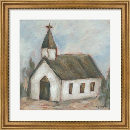 Framed Chapel on the Hill Print