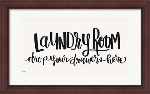 Framed Laundry Room Drop Your Drawers Print