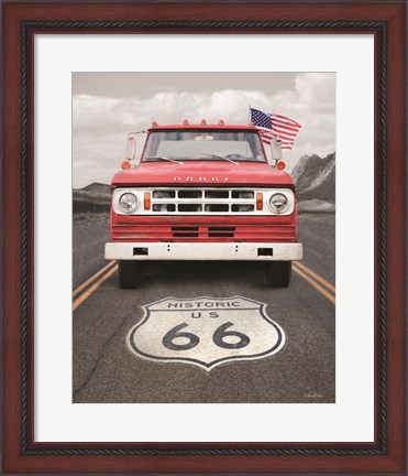 Framed Dodge on Route 66 Print