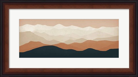 Framed Terra Cotta Sky Mountains Print