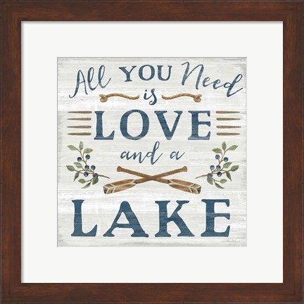 Framed Lakeside Retreat VI Print