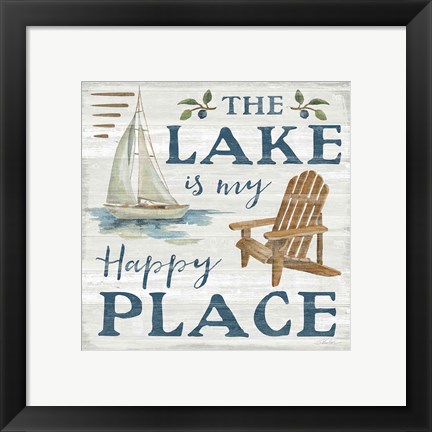 Framed Lakeside Retreat IX Print