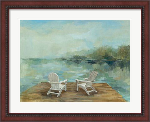 Framed Lakeside Retreat I no Wood Print