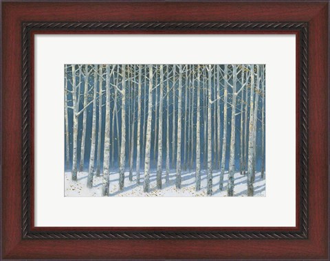 Framed Shimmering Birches Print