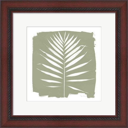 Framed Nature by the Lake - Frond IV Warm Sq Print