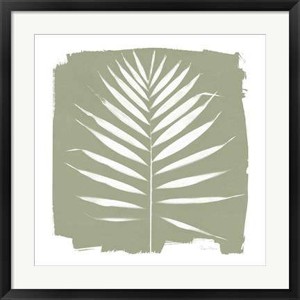 Framed Nature by the Lake - Frond IV Warm Sq Print