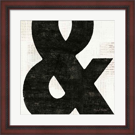 Framed Punctuated Black Square  III Print