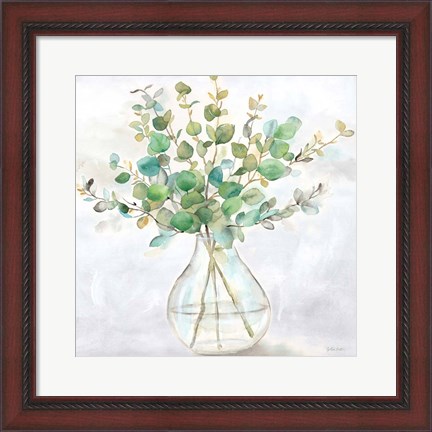 Framed Eucalyptus Vase II Print