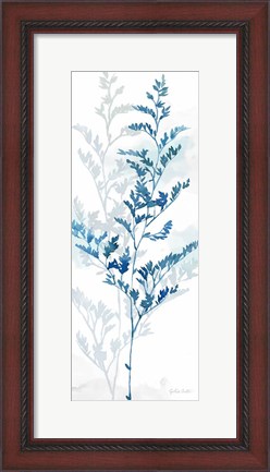 Framed Indigo Botanical panel III Print